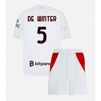 AC Milan Koni De Winter #5 Maglia Gara Trasferta Repliche 2026-27 Bambino Maniche Corte